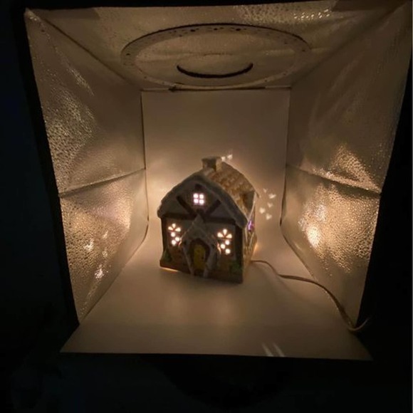 Vintage Mid Century Christmas Village Gingerbread House Lamp - Picture 5 of 5